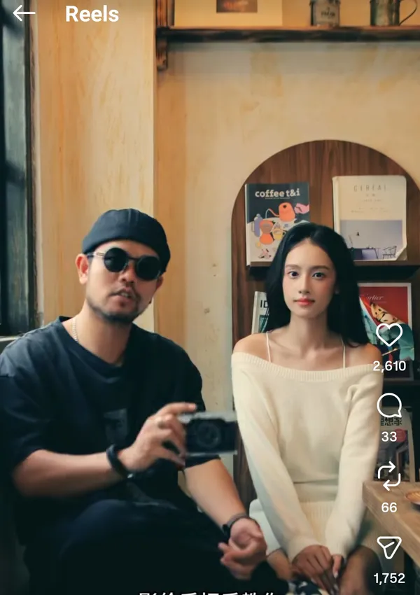 Two people sitting in a cozy cafe setting.