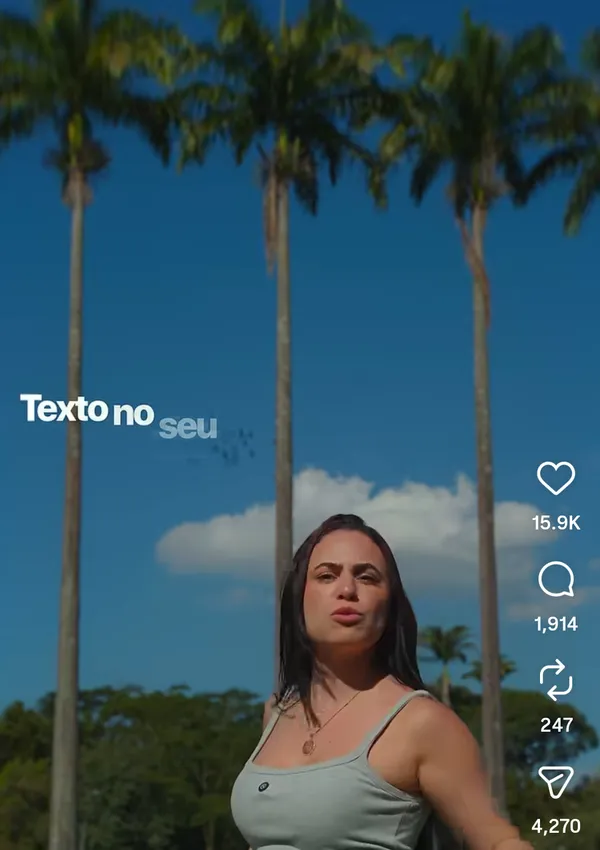 Outdoor portrait with palm trees in the background